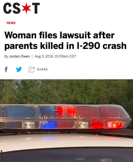 CHICAGO SUN-TIMES: Woman Files Lawsuit After Parents Killed in I-290 Crash
